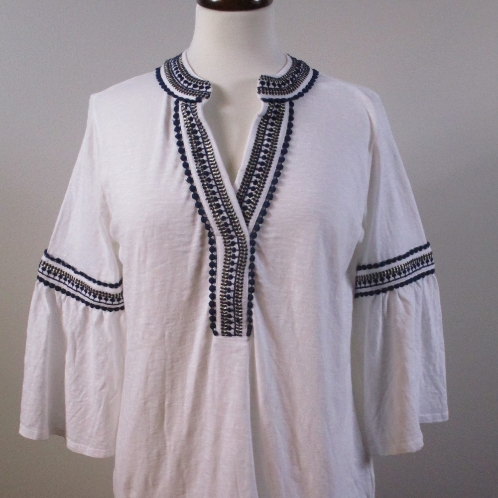 CHARTER CLUB SPLIT V-NECK BELL OP